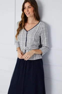 Occasion Premium Boucle Mesh Midi Dress