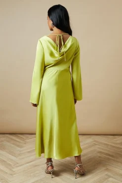 Occasion Satin Cowl Bias Midaxi Dress