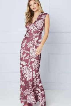 Occasion Satin Open Back Maxi Dress