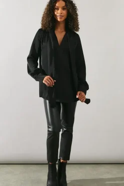 Occasion Satin Tie Neck Blouse