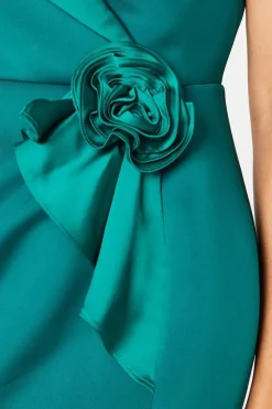 Occasion Scuba Corsage Midi Dress