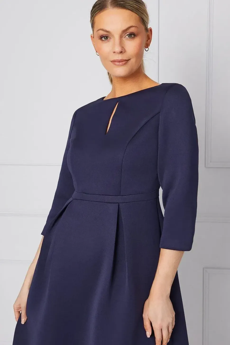 Occasion Scuba Fit And Flare Midi Dress