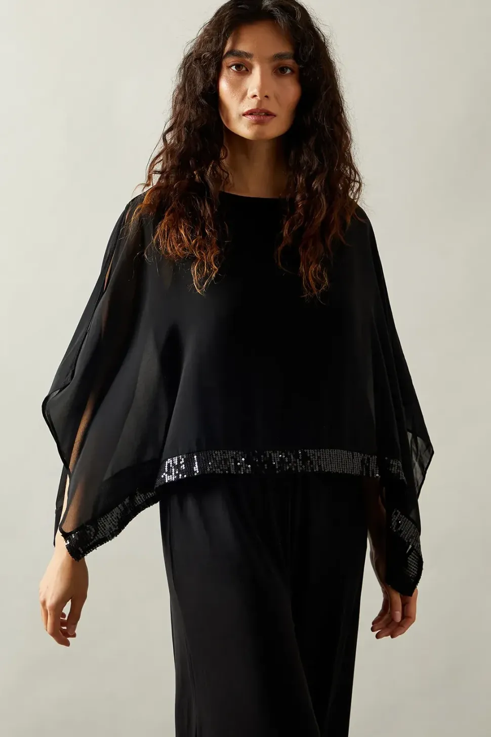 Occasion Sequin Overlay Jumpsuit