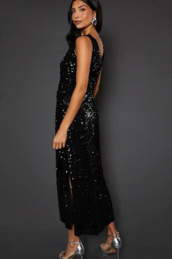 Occasion Sequin Ruched Midaxi Dress