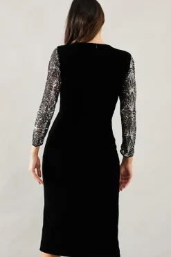 Occasion Sequin Sleeve Pencil Dress