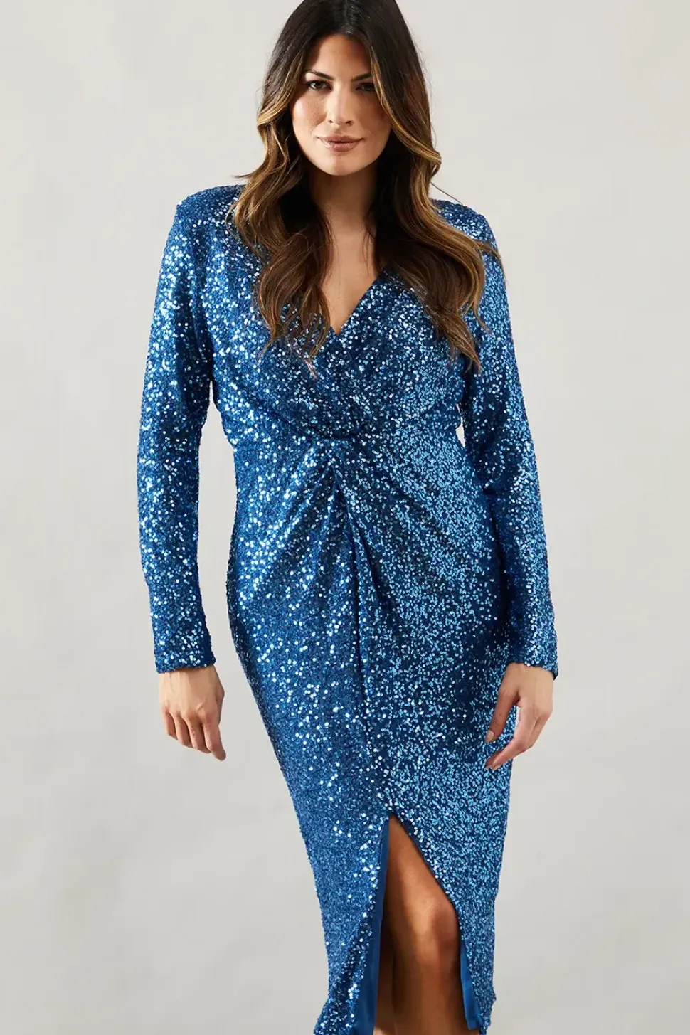 Occasion Sequin Twist Pencil Dress
