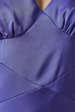 Occasion Velvet Tie Satin Maxi Dress