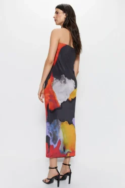 Ombre Bandeau Maxi Dress