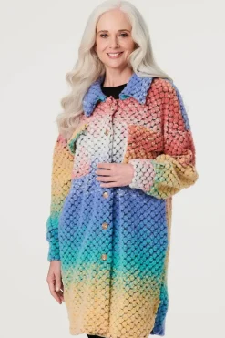 Ombre Button Front Shacket