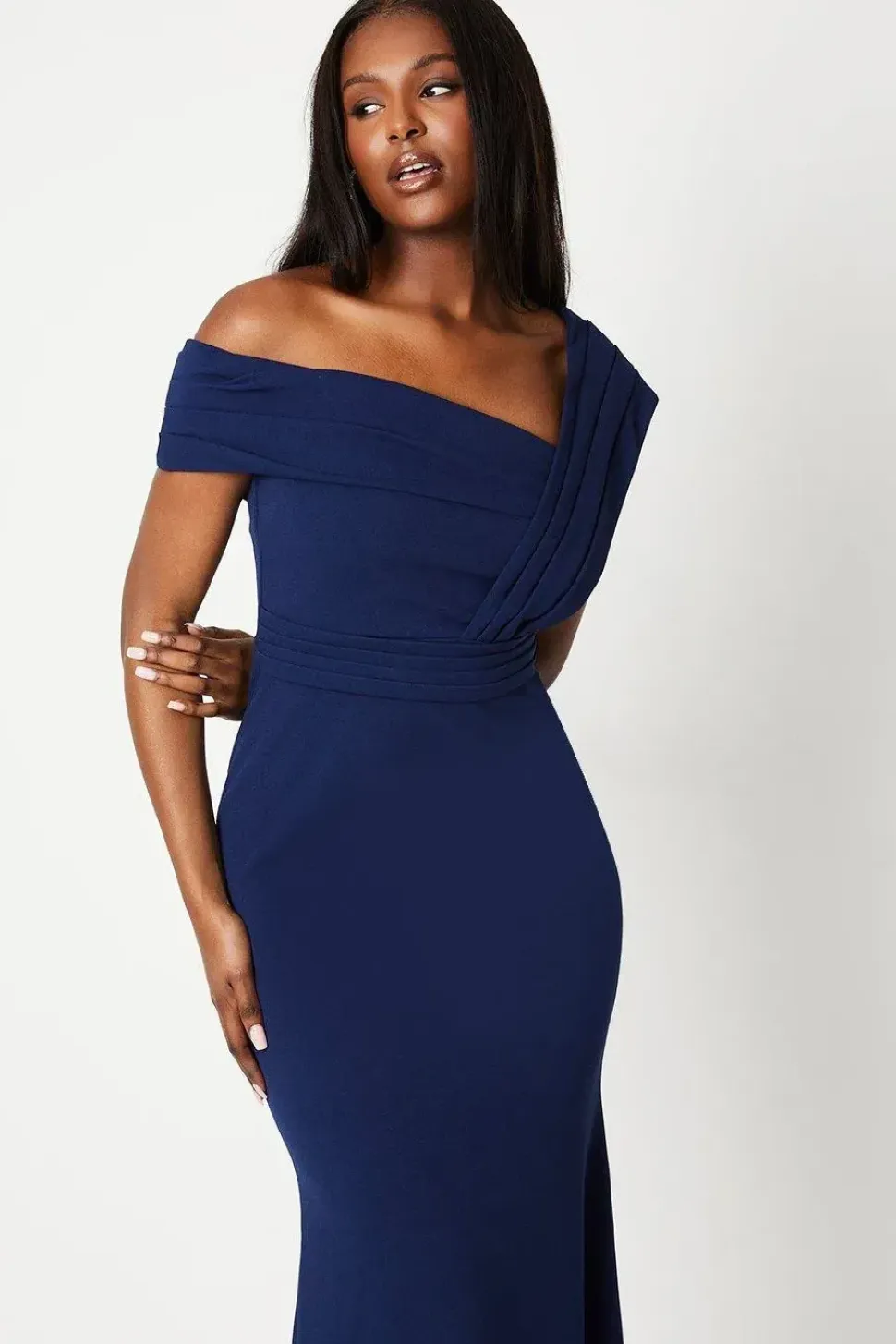 One Shoulder Bardot Gown