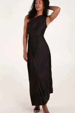 One Shoulder Pleated Dress