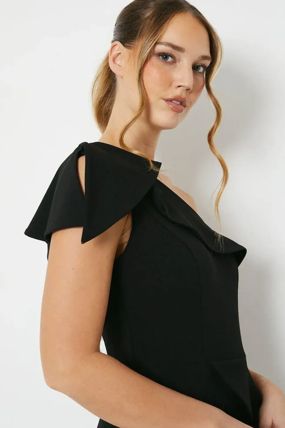 One Shoulder Ruffle Jumpsuit