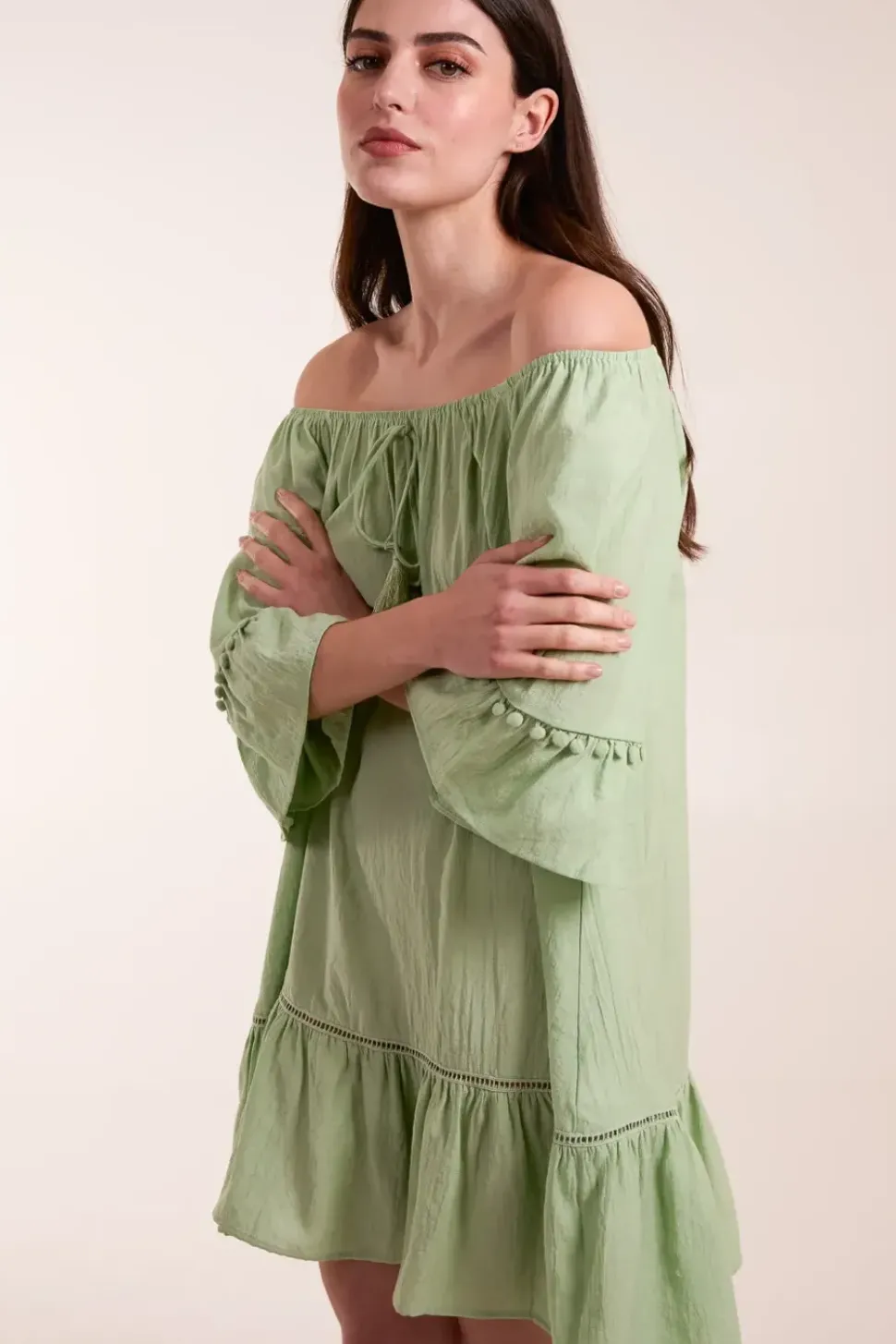 On Off Shoulder Tunic Dress