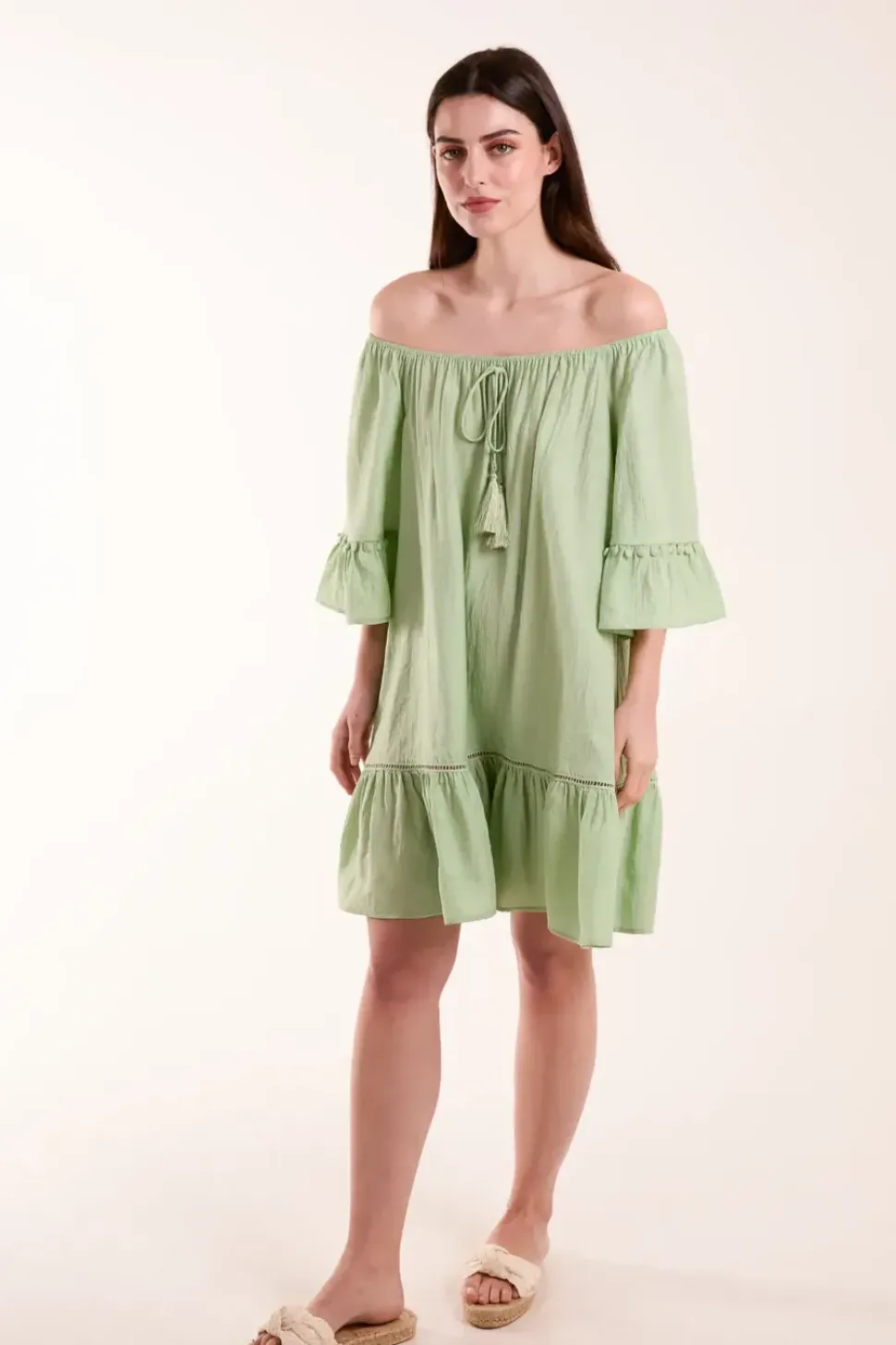 On Off Shoulder Tunic Dress
