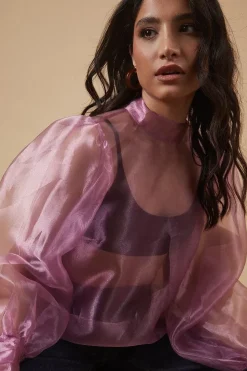 Organza Bow Back Blouse