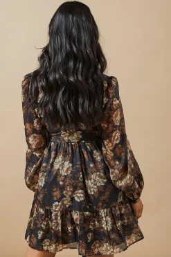 Organza Collared Mini Dress