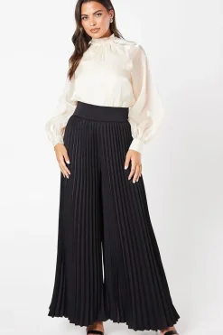 Organza Long Sleeve High Neck Blouse
