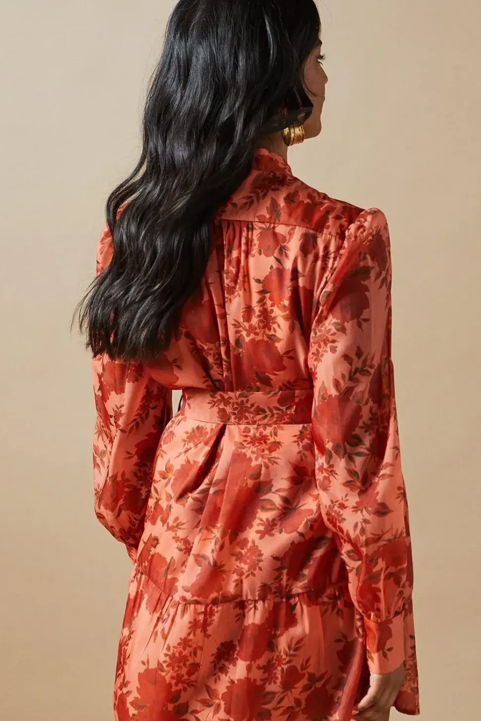 Organza Mini Shirt Dress