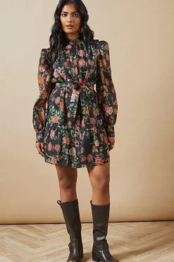 Organza Mini Shirt Dress