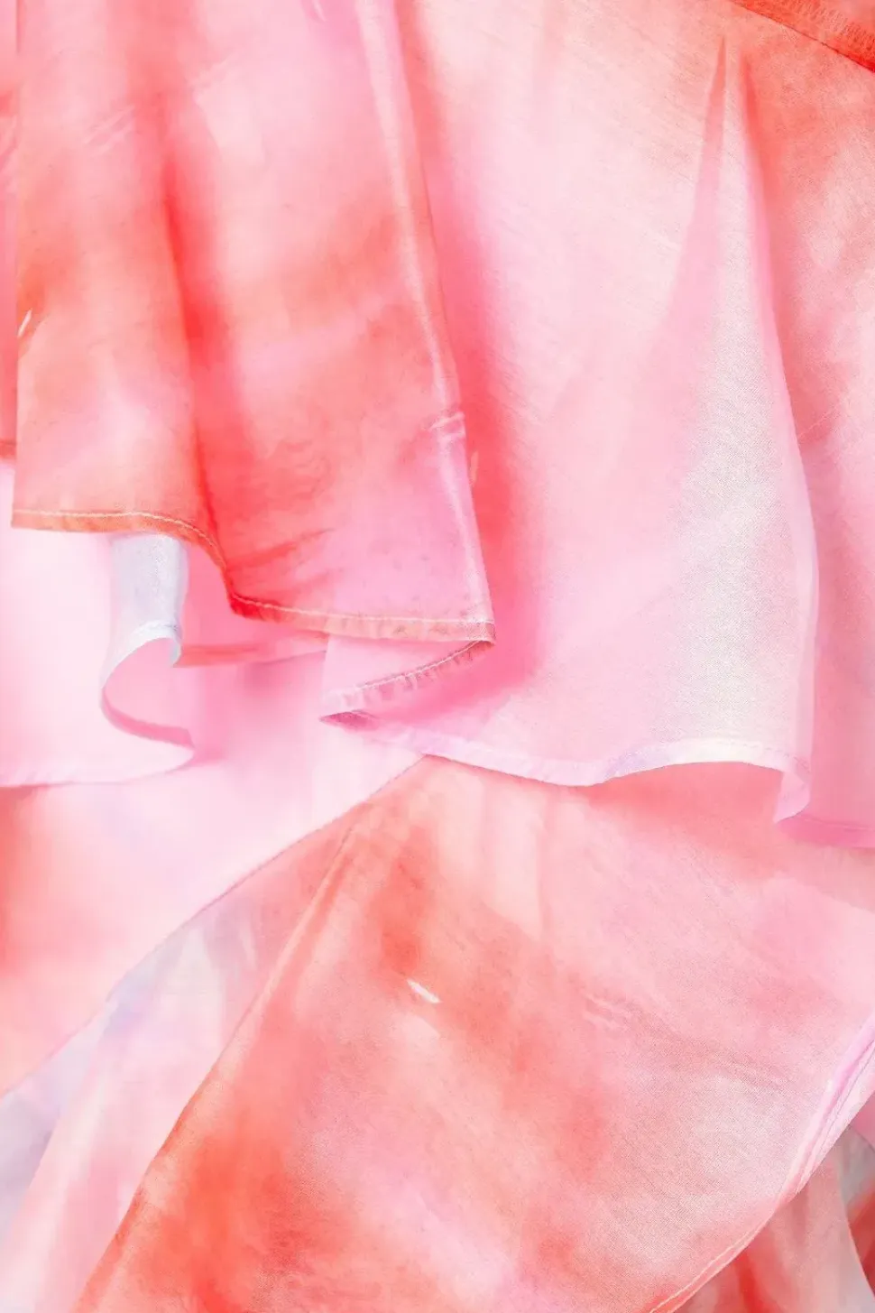 Organza Ruffle Tier Midi Dress