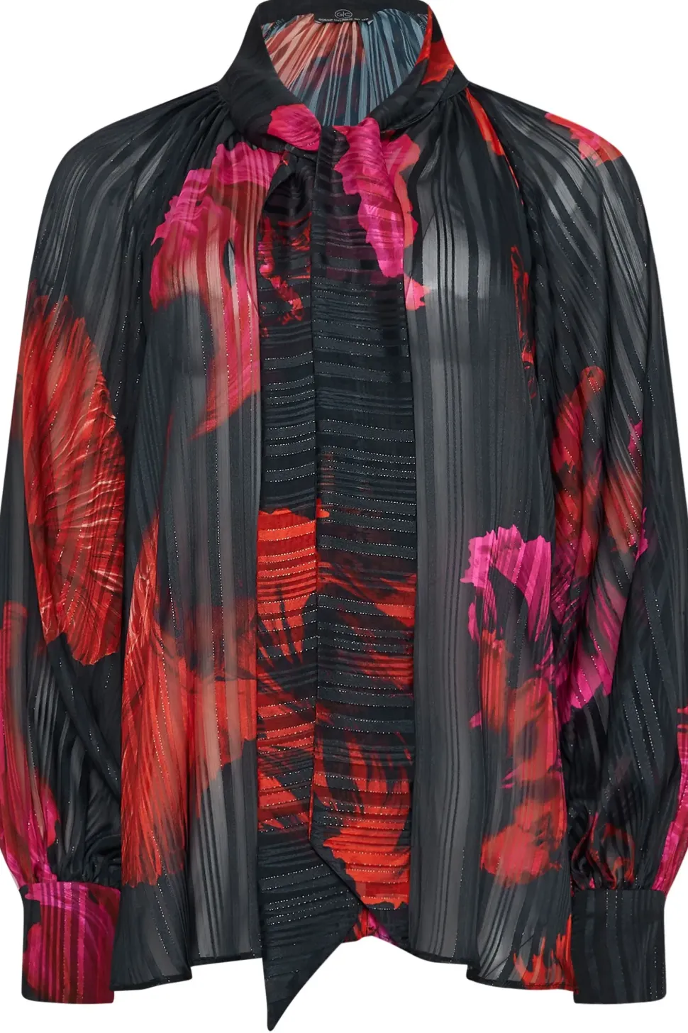 Oriental Floral Print Blouse