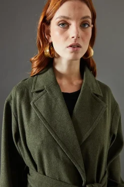 Oversized Belted Wrap Coat