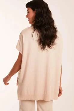 Oversized Button Shoulder Top