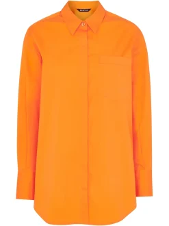 Oversized Button Up Shirt-Plain