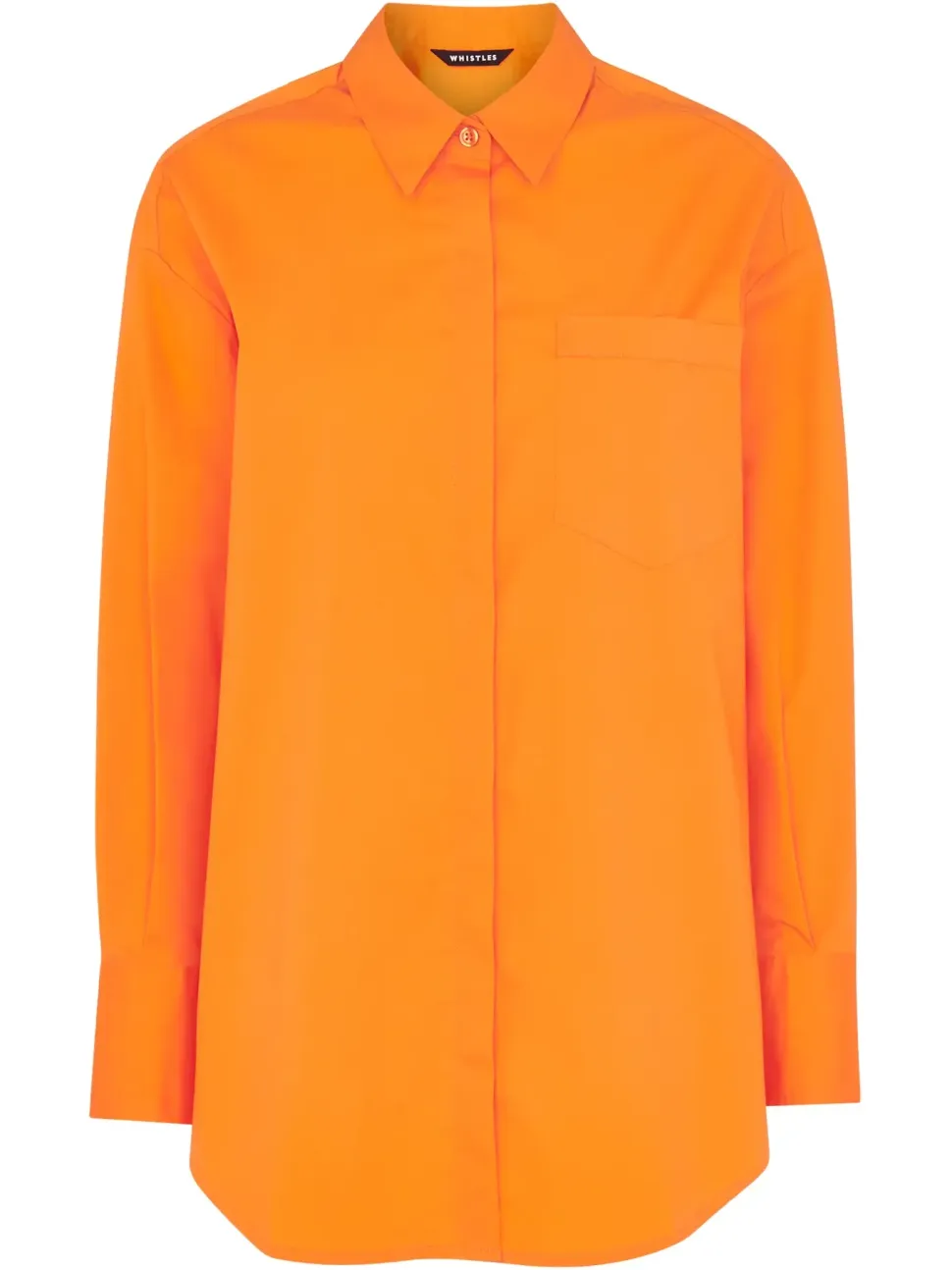 Oversized Button Up Shirt-Plain