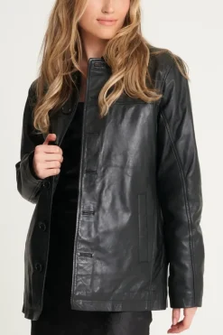 Oversized Leather Reefer