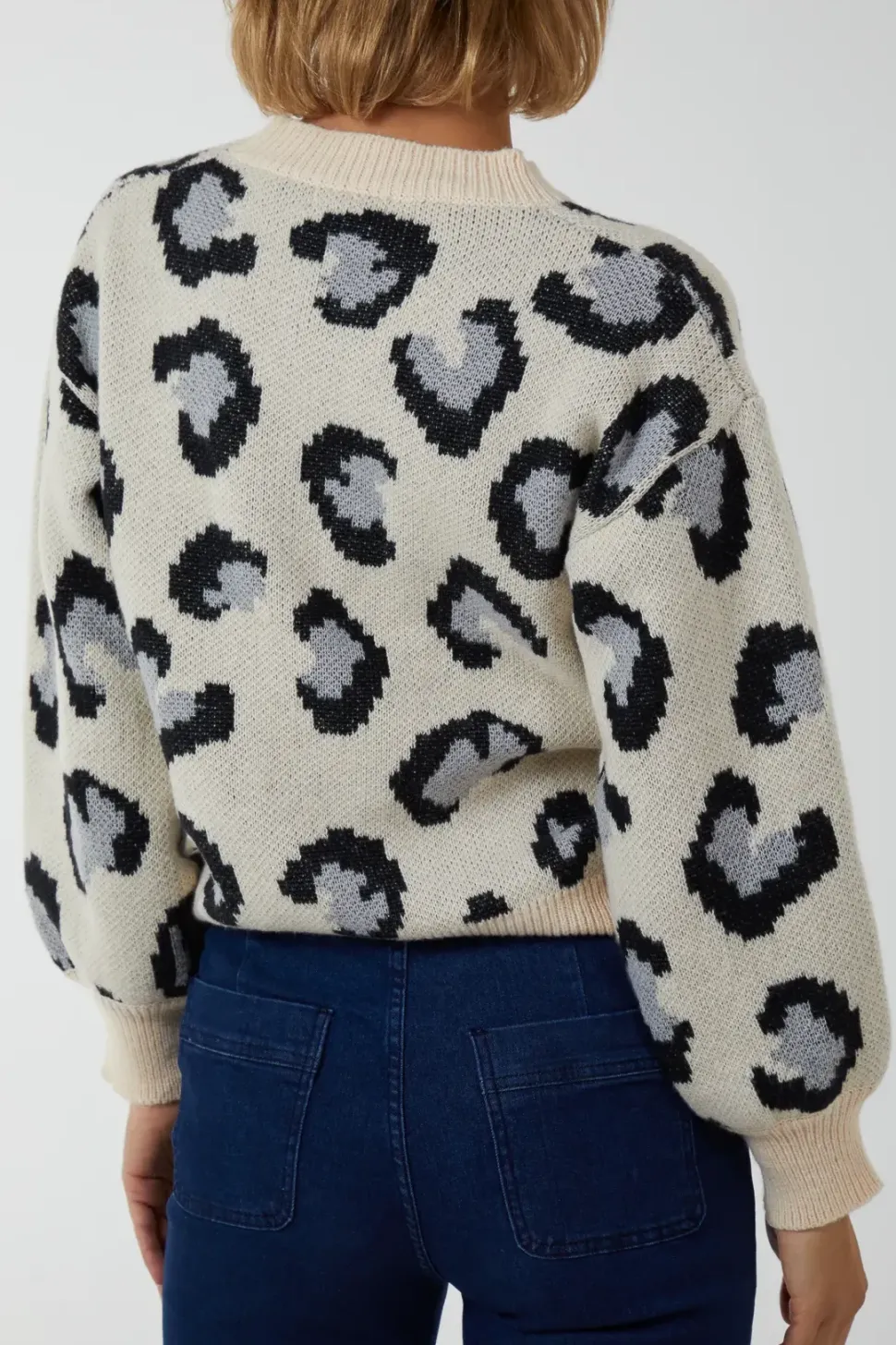 Oversized Leopard Print Jumper