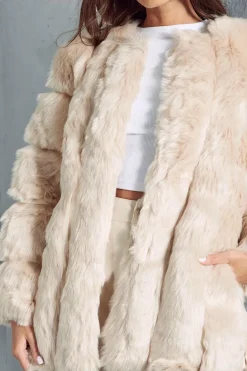 Oversized Luxe Panelled Faux Fur Coat
