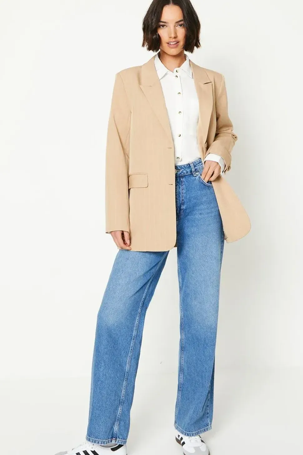 Oversized Pinstripe Blazer