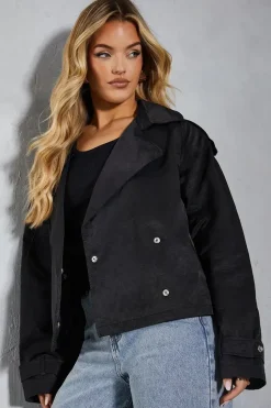 Oversized Short Trench Coat