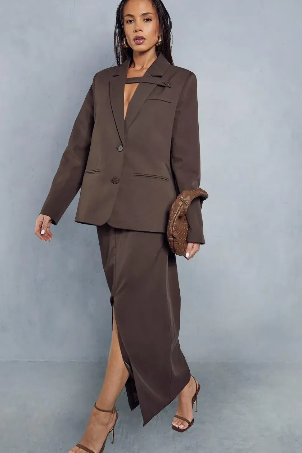 Oversized Strap Detail Blazer