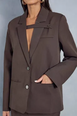 Oversized Strap Detail Blazer