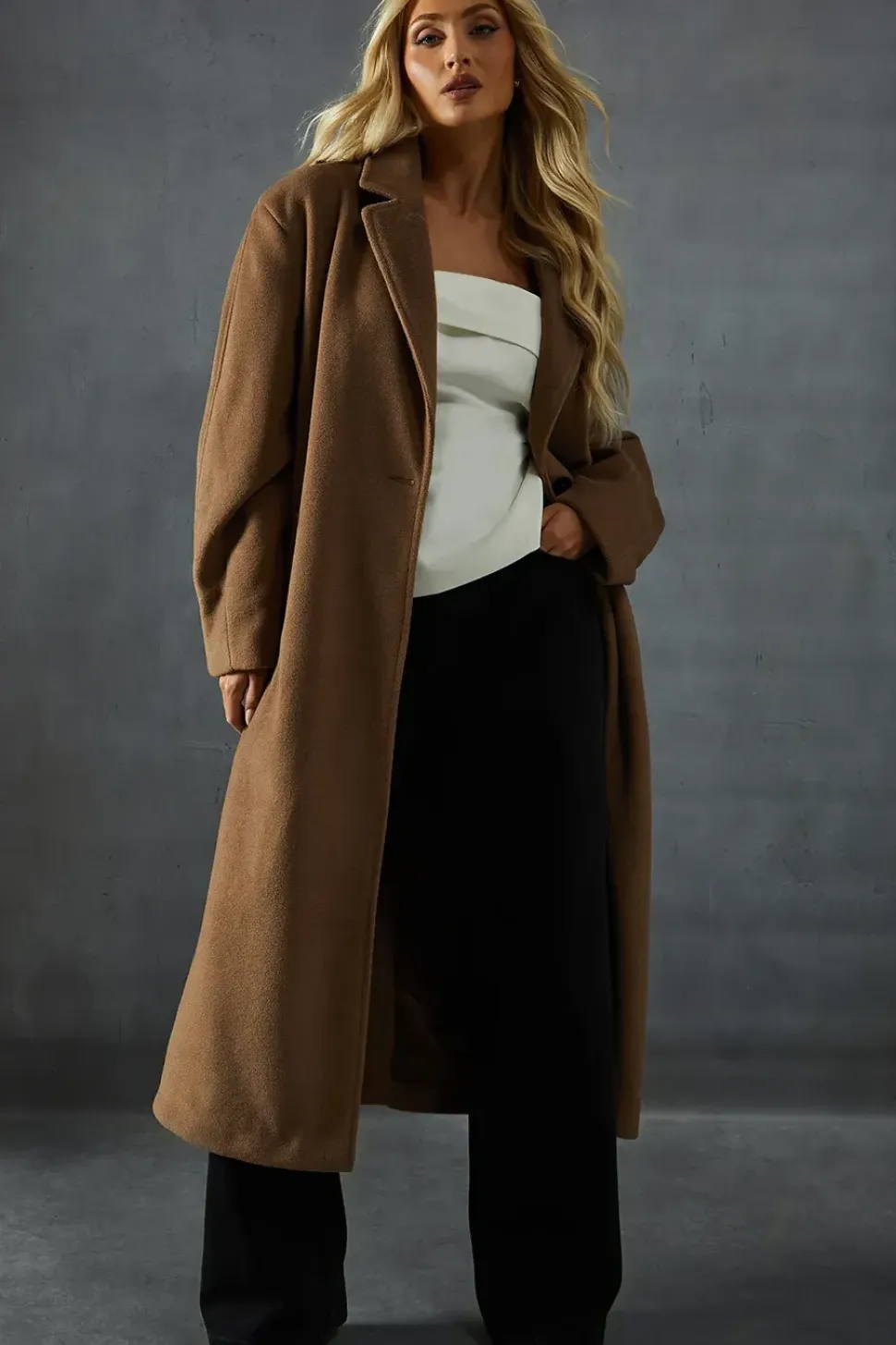 Oversized Wool Look Dad Coat