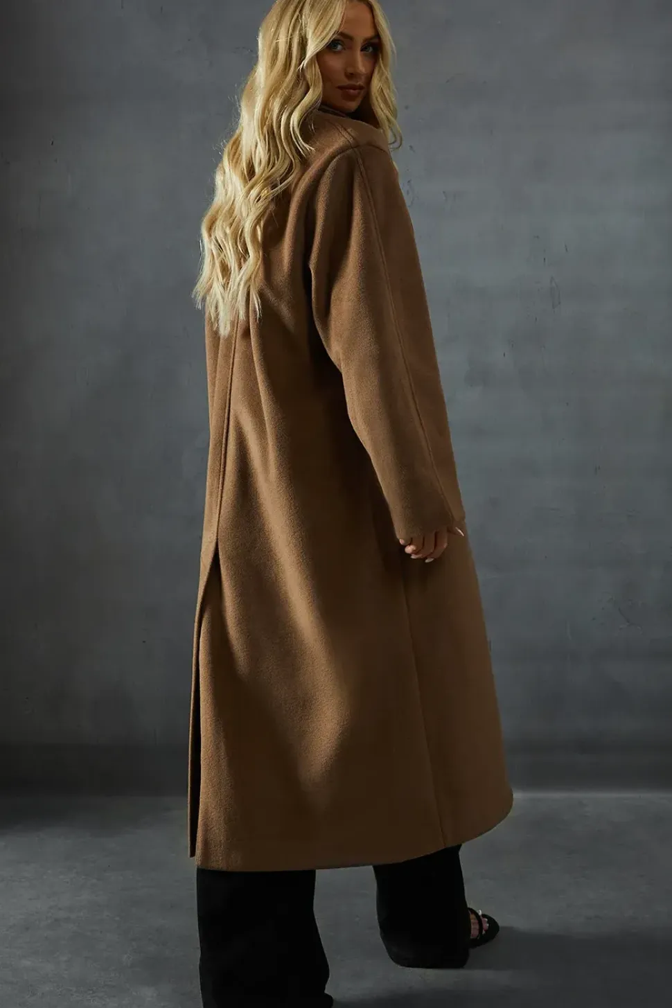 Oversized Wool Look Dad Coat