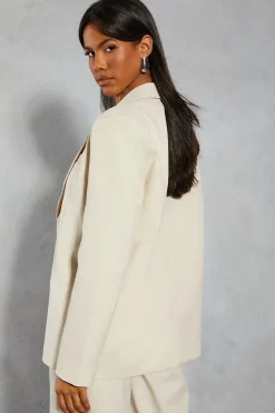 Oversized Woven Boxy Blazer