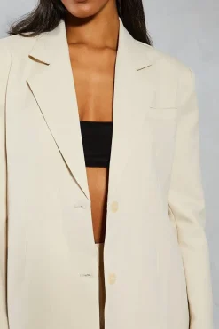 Oversized Woven Boxy Blazer