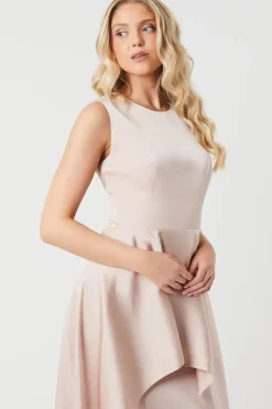 Overskirt Satin Bridesmaid Maxi Dress