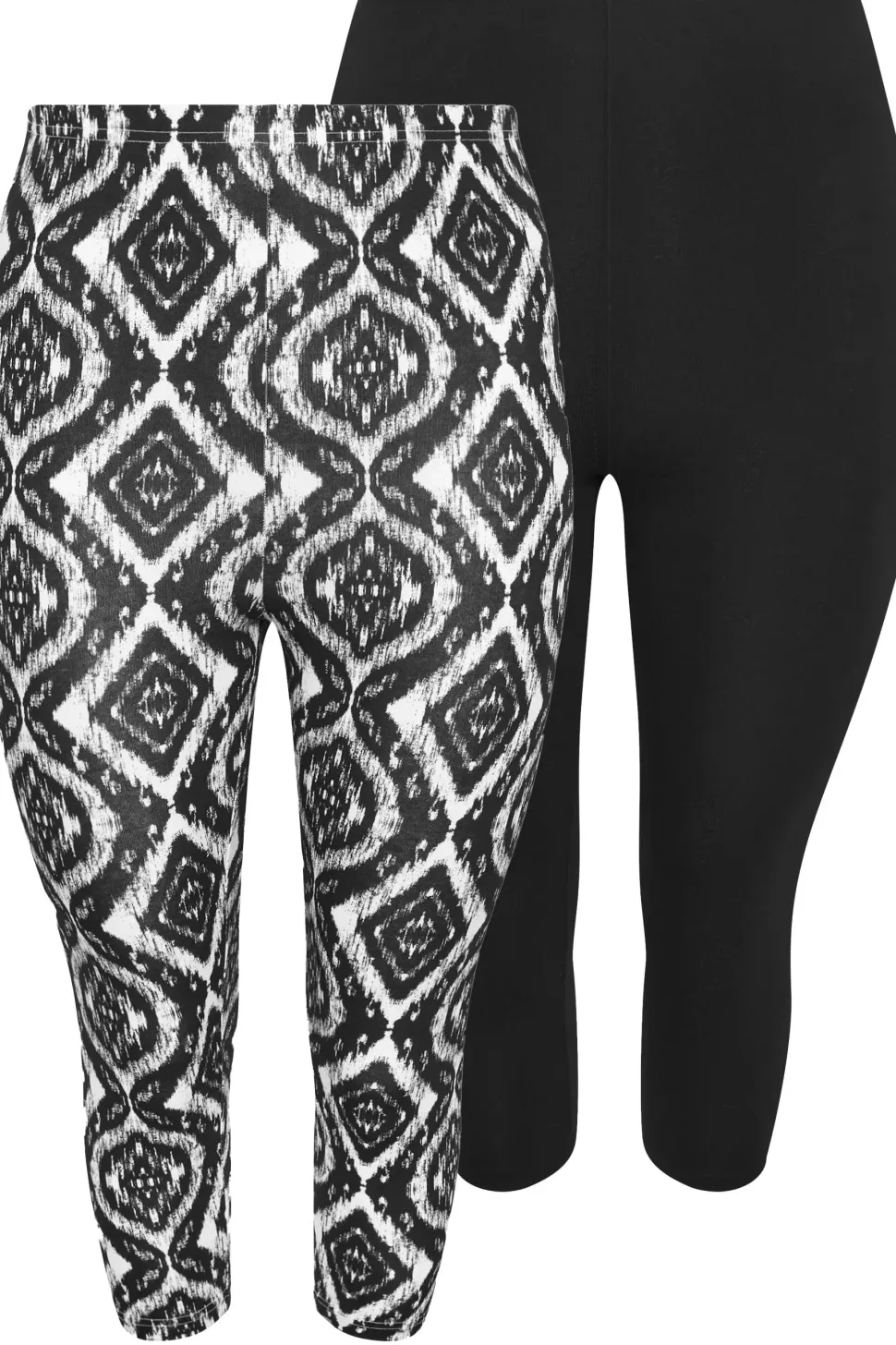 2 Pack Aztec Print Cropped Leggings