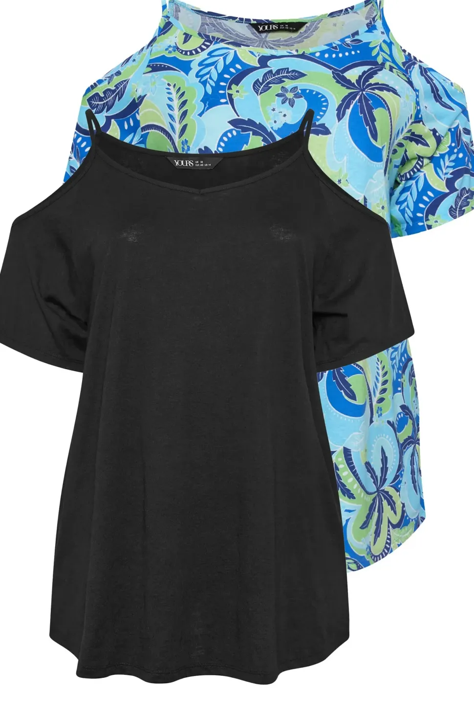 2 Pack Cold Shoulder Tops