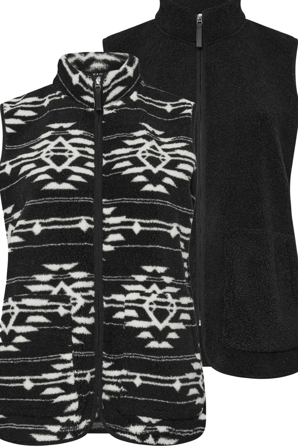 2 Pack Printed Teddy Borg Gilets