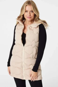 Padded Longline Gilet with Hood