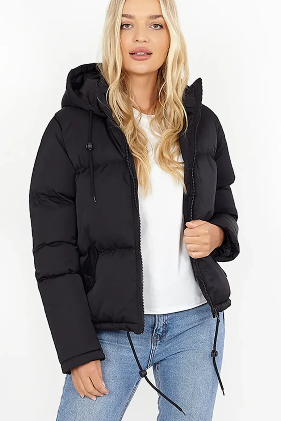 Padded Short Hooded Jacket