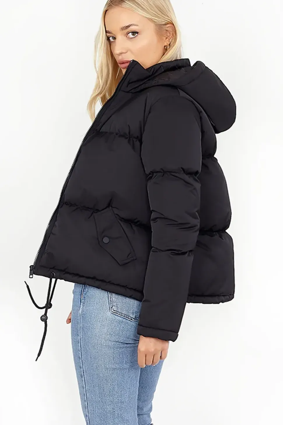 Padded Short Hooded Jacket