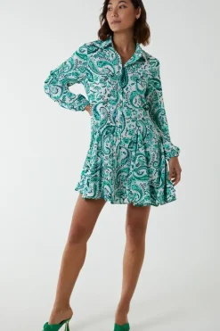 Paisley Button Down Dress