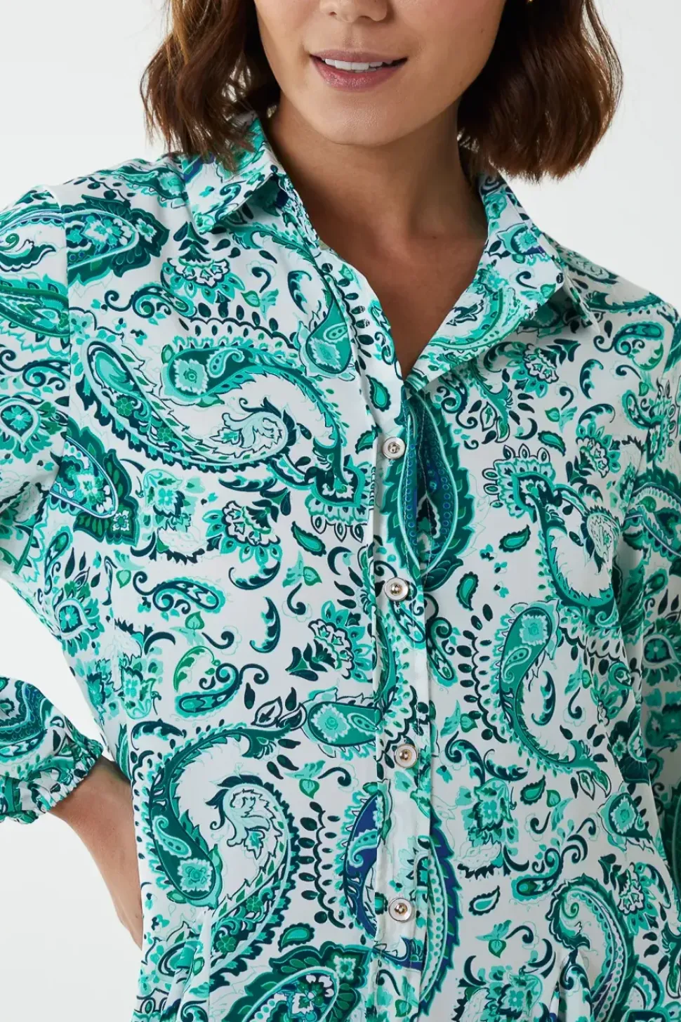 Paisley Button Down Dress