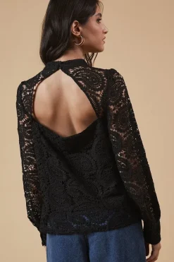 Paisley Lace High Neck Top